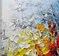 Blue Sky Colorful Forest detail by Palette Knife